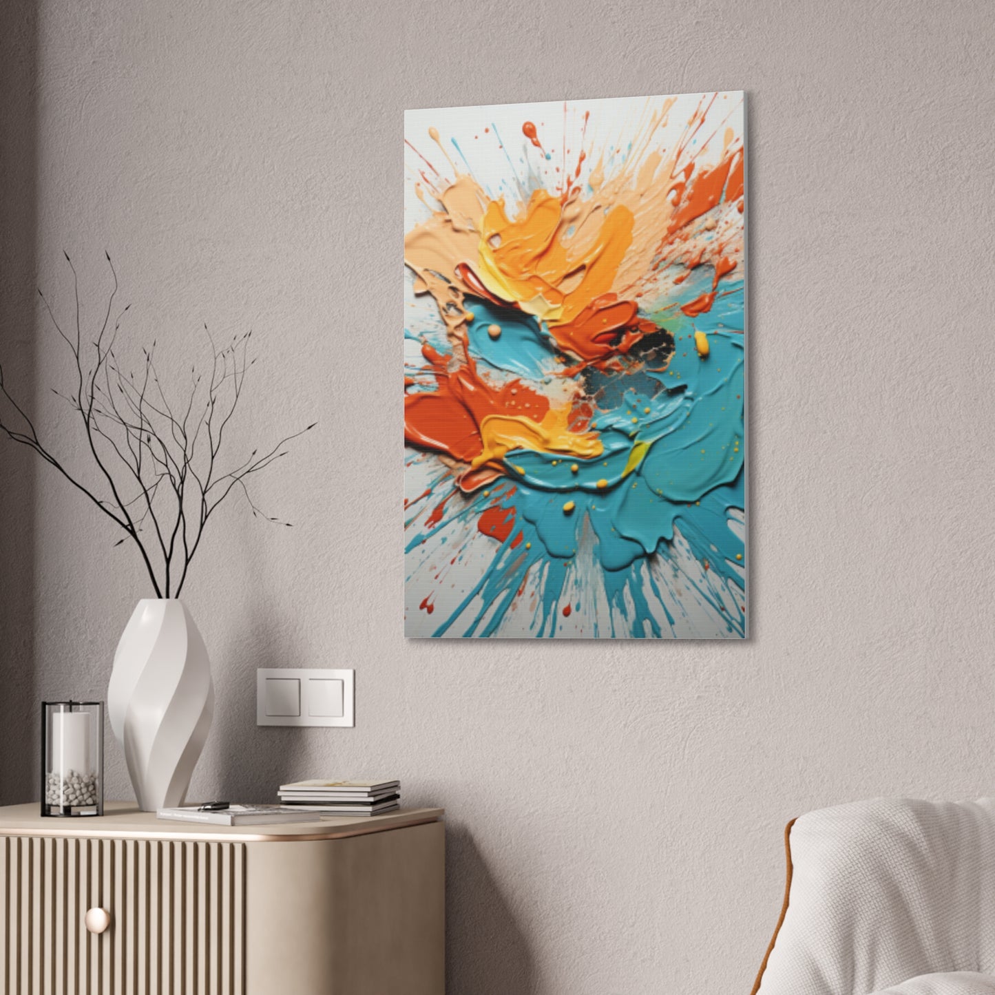 Primary Elegance: A Symphony of Sophistication Canvas Print