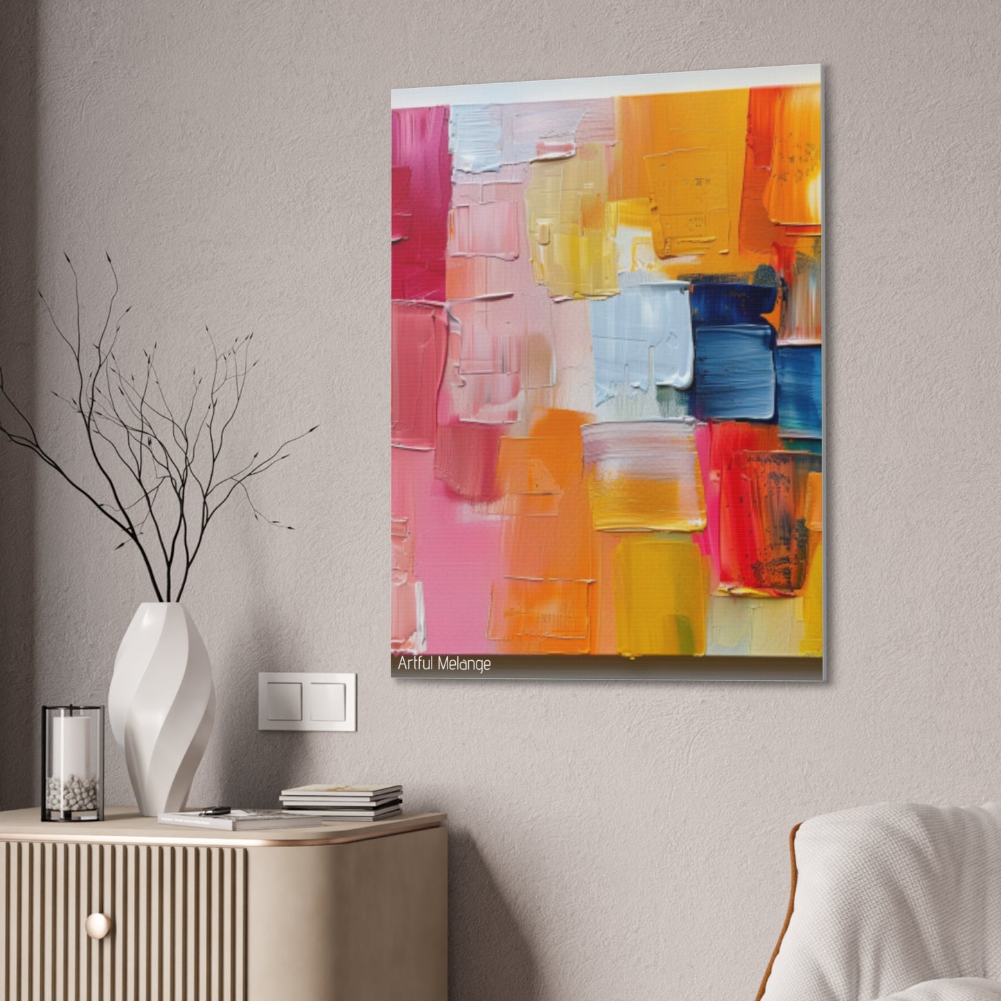 Primary Elegance: A Symphony of Sophistication Canvas Print