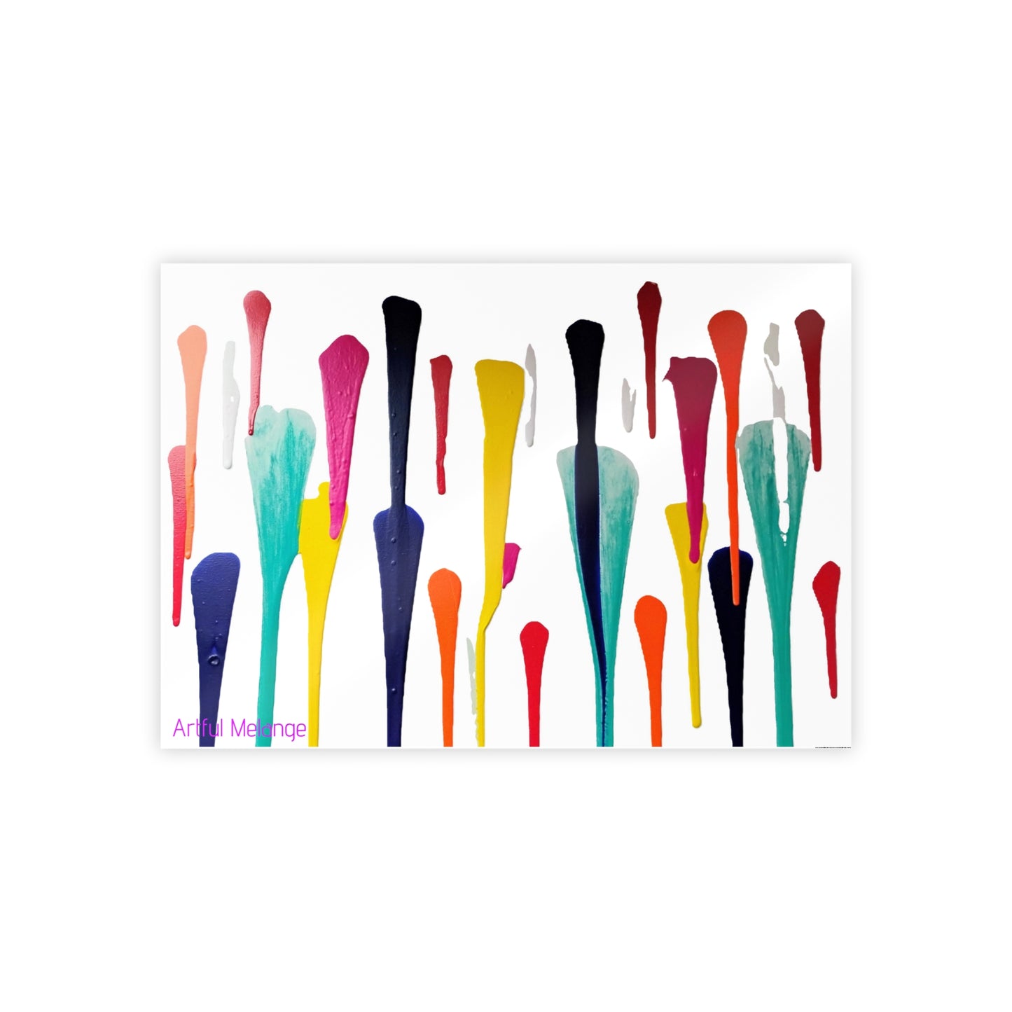 Gleaming Acrylic Abstract Poster: A Spectrum of Colorful Elegance