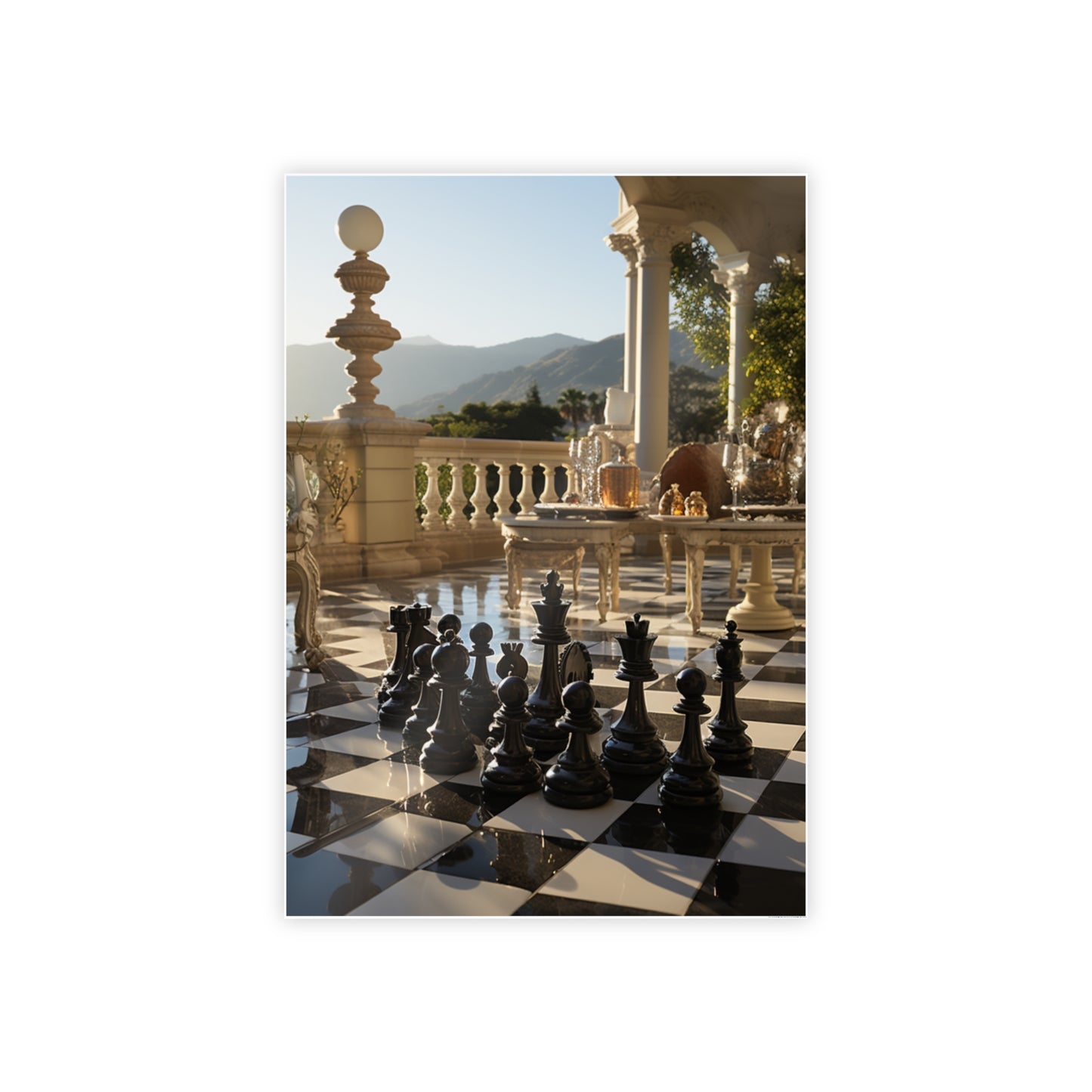 Grandmaster Majesty- Chess Set Poster Print Series