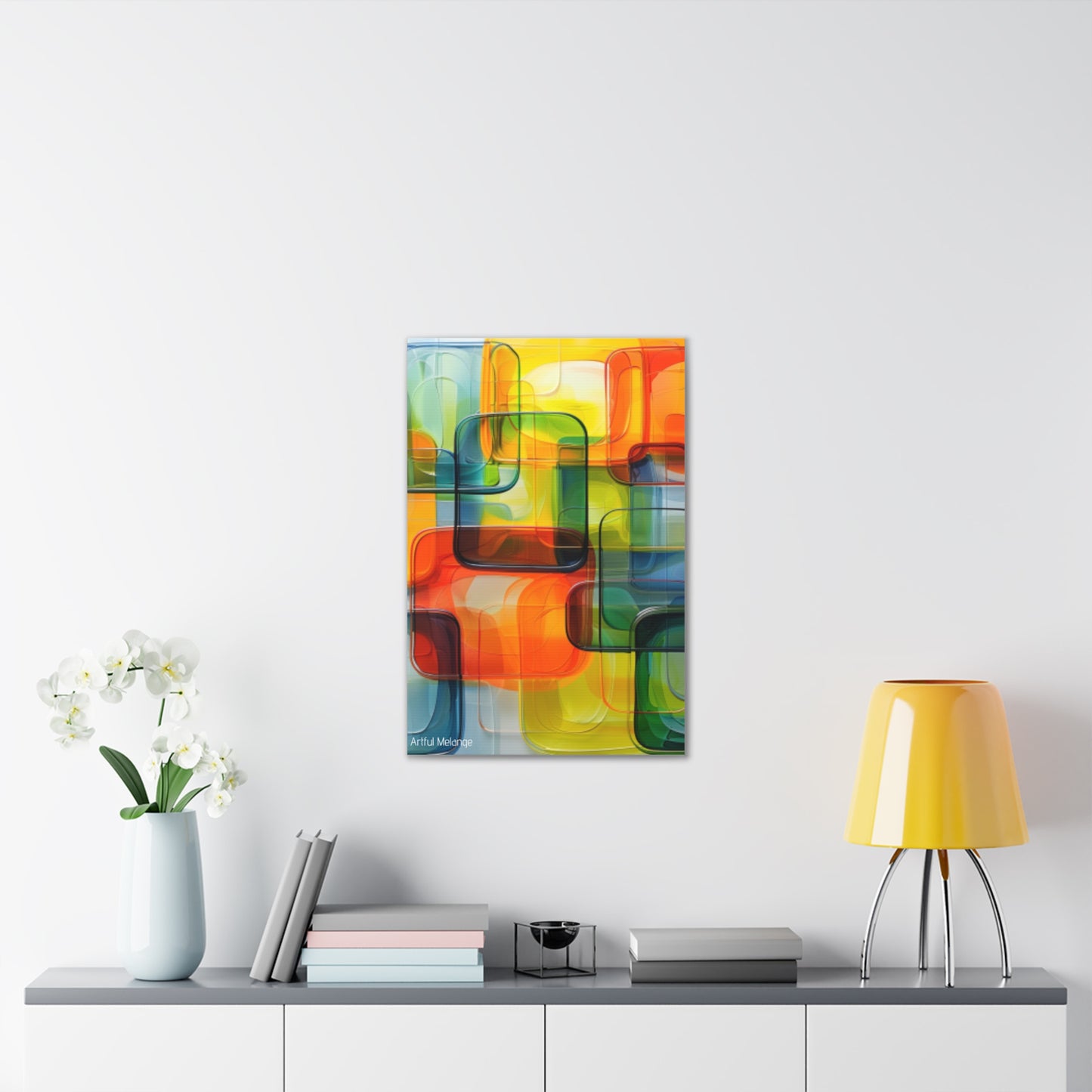 Primary Elegance: A Symphony of Sophistication Canvas Print