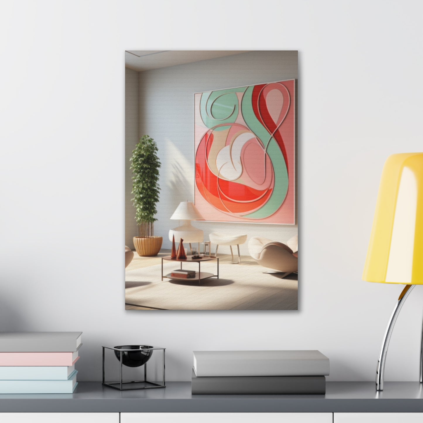 Timeless Elegance: Refined Pink Hues Canvas Print for Sophisticated Living Spaces