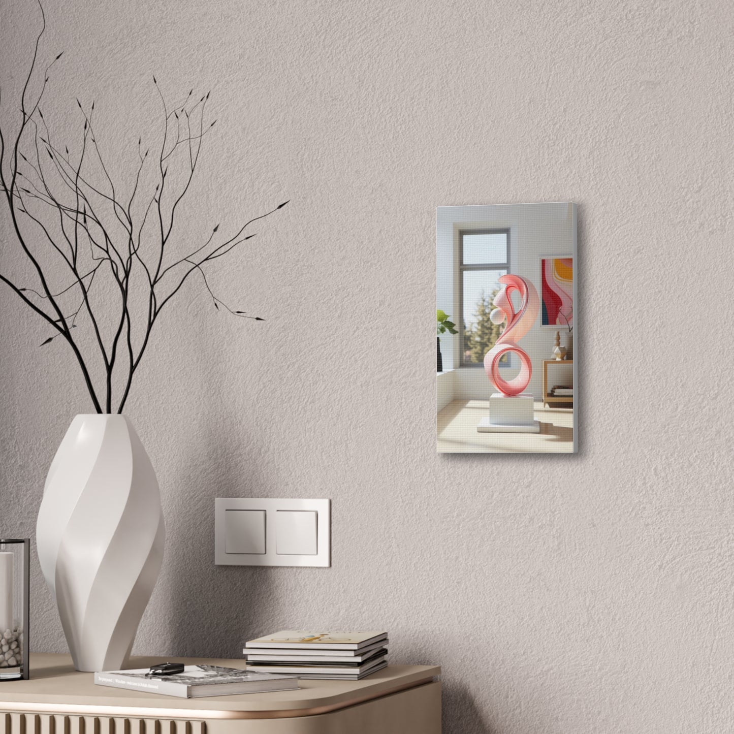 Timeless Elegance: Refined Pink Hues Canvas Print for Sophisticated Living Spaces