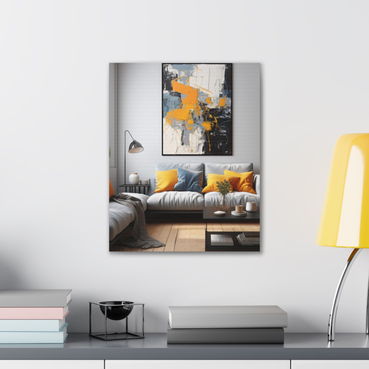 Timeless Elegance: Refined Yellow Hues Canvas Print for Sophisticated Living Spaces