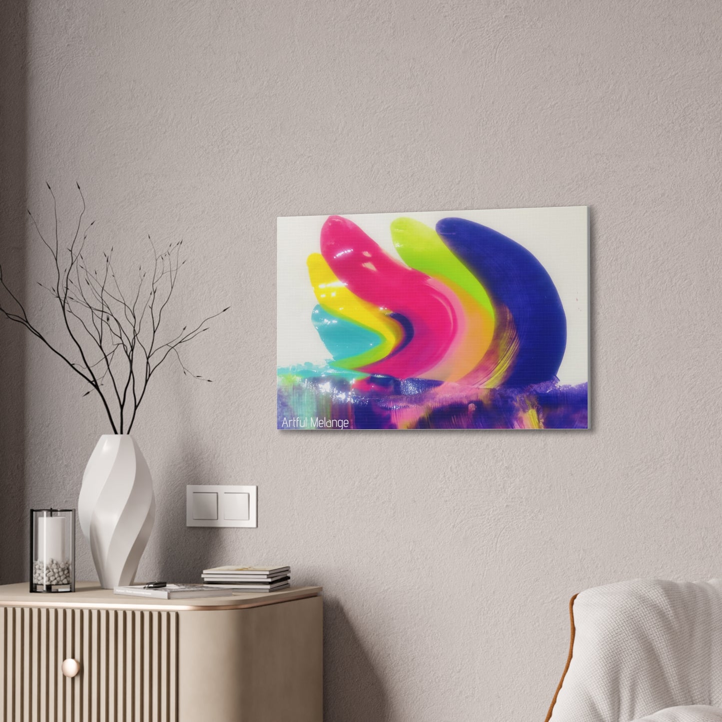 Primary Elegance: A Symphony of Sophistication Canvas Print