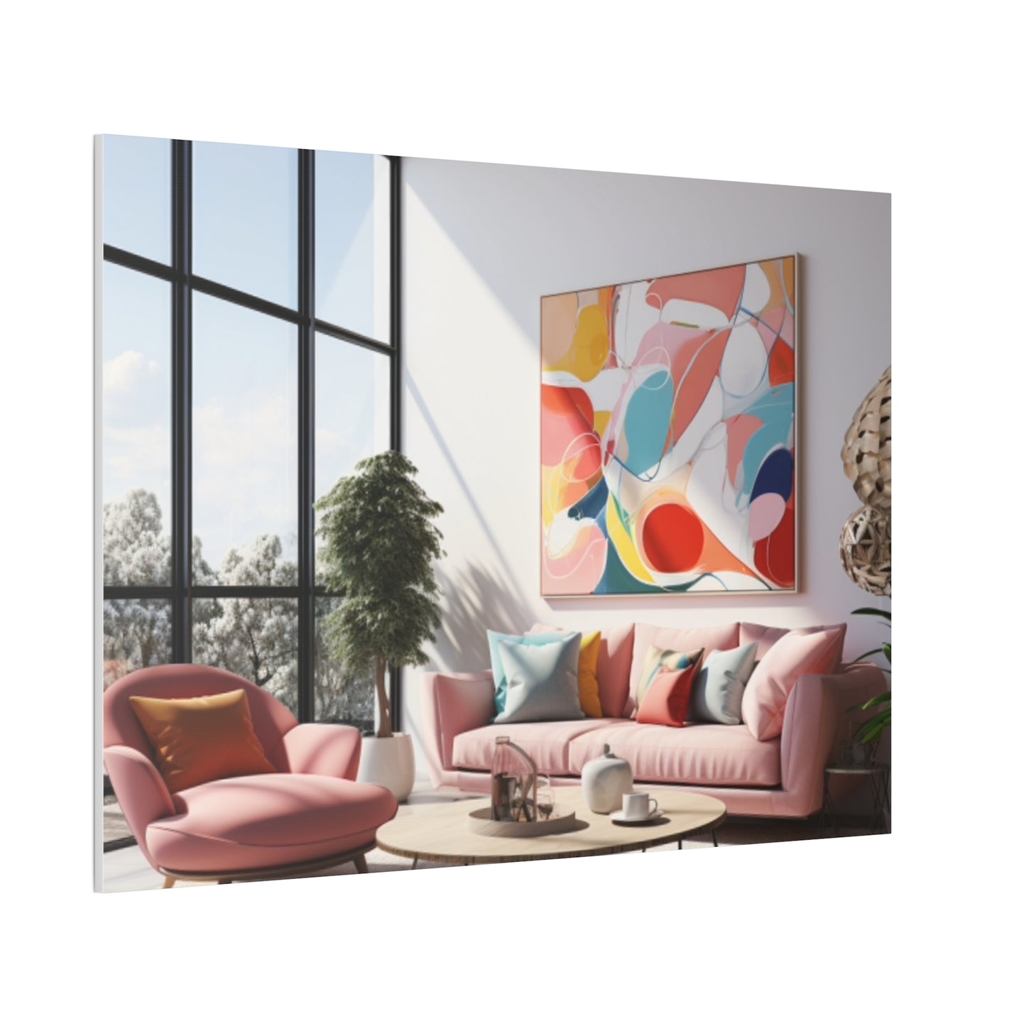 Timeless Elegance: Refined Pink Hues Canvas Print for Sophisticated Living Spaces