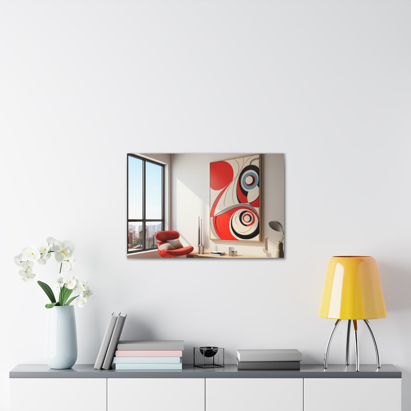 Crimson Elegance: A Symphony of Sophistication Canvas Print