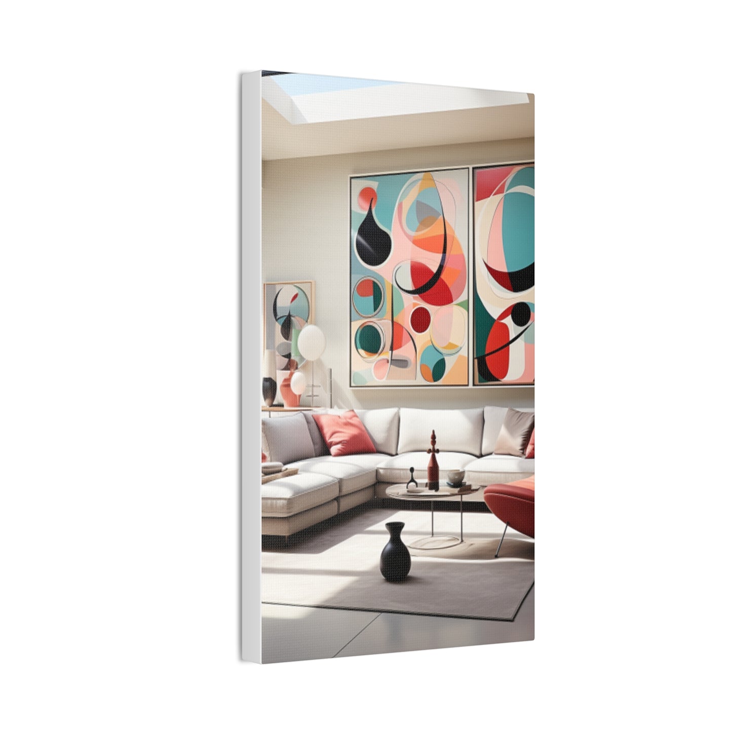 Timeless Elegance: Refined Pink Hues Canvas Print for Sophisticated Living Spaces