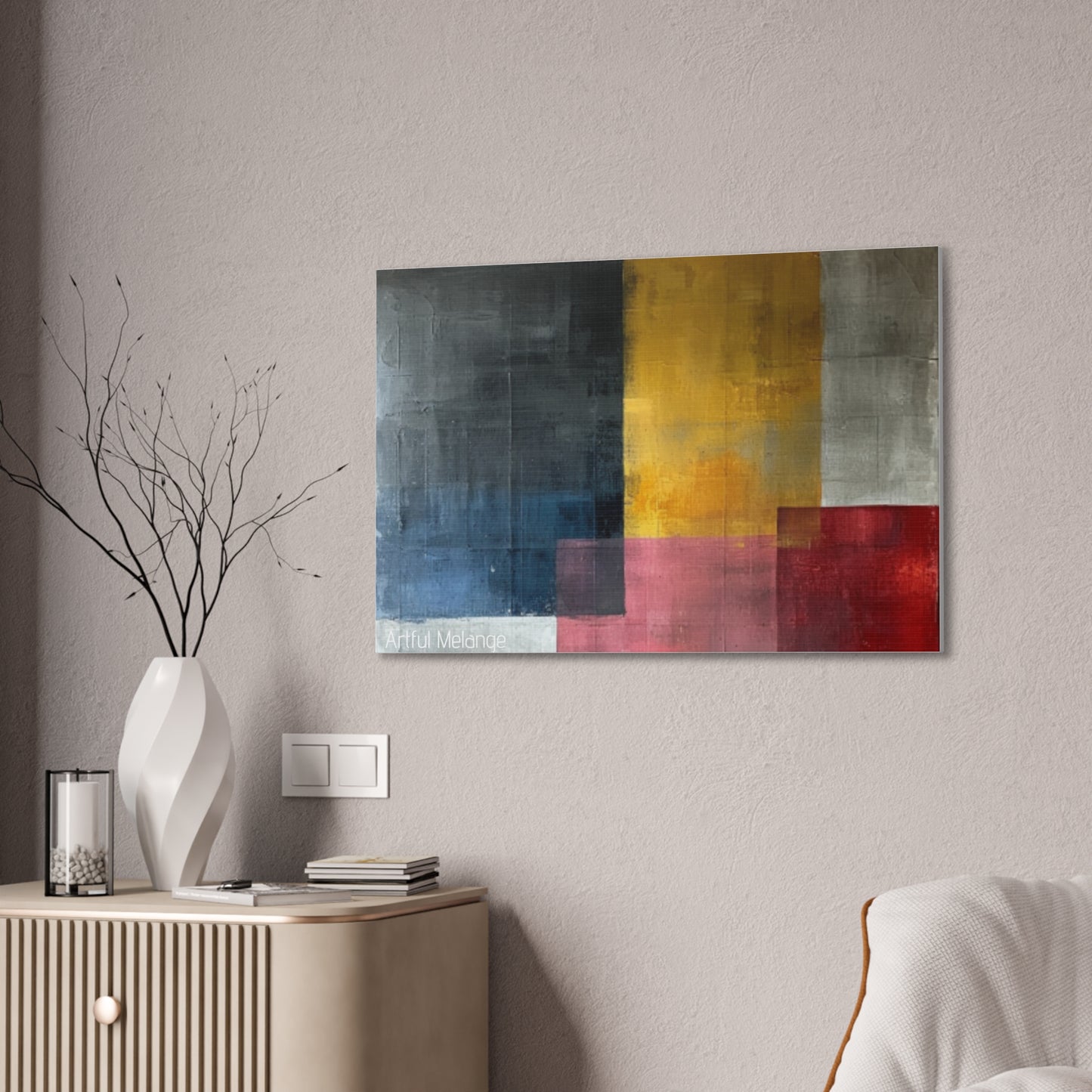 Primary Elegance: A Symphony of Sophistication Canvas Print