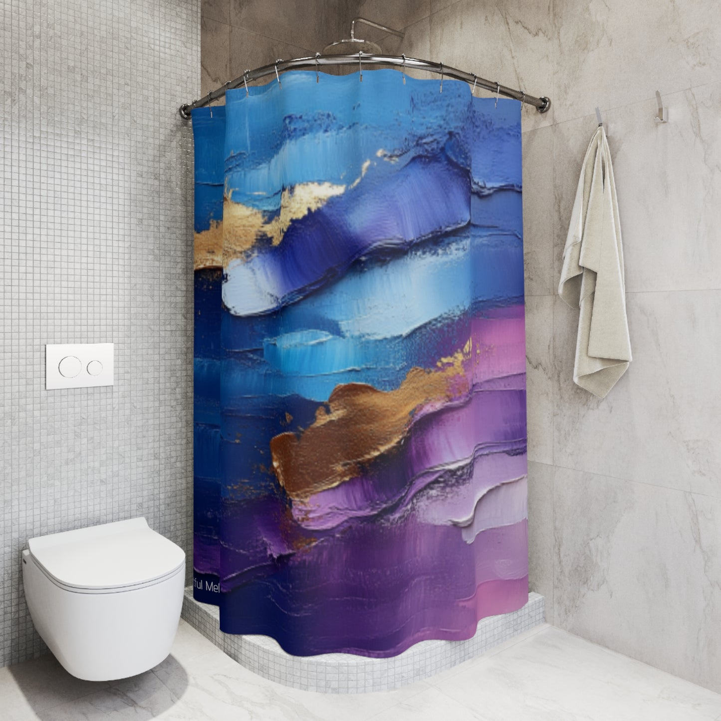 Copy of Canvas Cascade: Abstract Acrylic Art Shower Curtain Collection