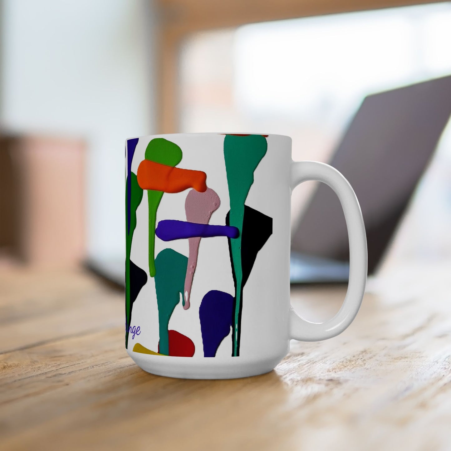 Artsy Abstract Ceramic Mug 15oz