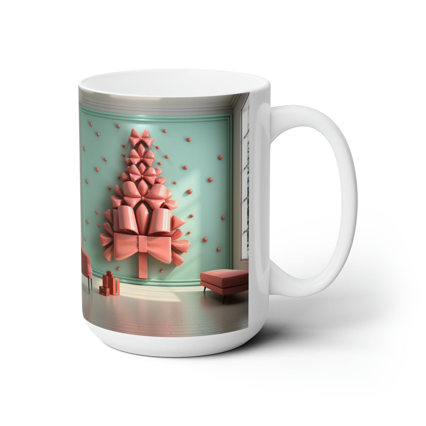 Cozy Holiday Mugs: Embrace the Season with Our Festive Living Scenes 15oz