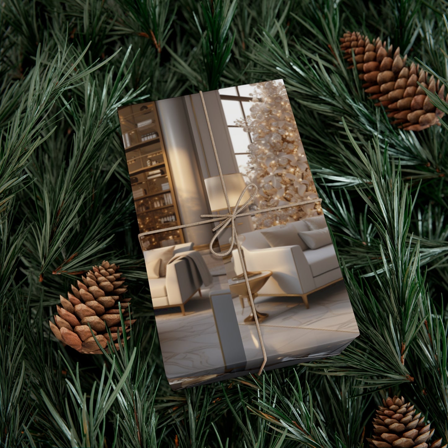 Elegant Gold and White Holiday Wrapping Paper Collection – Elevate Your Gifts with Sophisticated Style