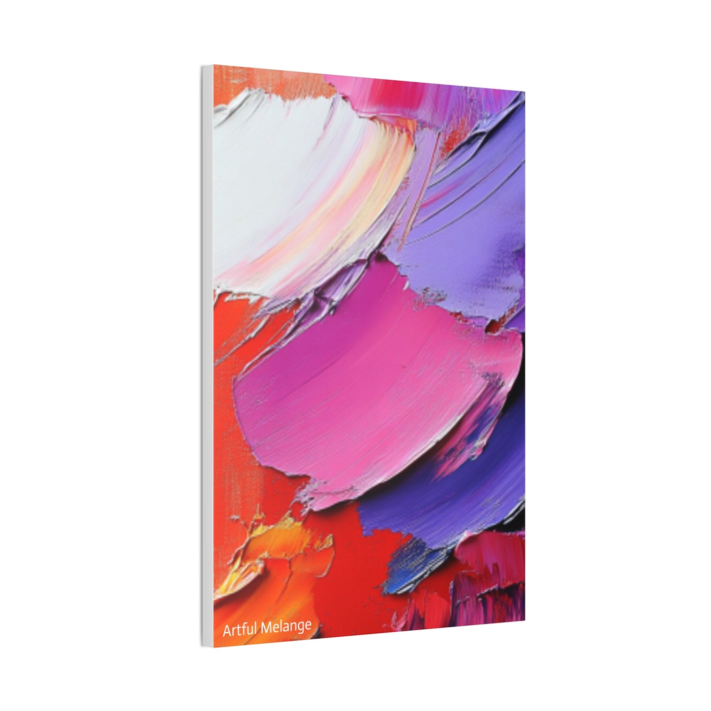 Acrylic Abstract Canvas Print - Homage to the Divine Nine/Red White Purple and Gold 10