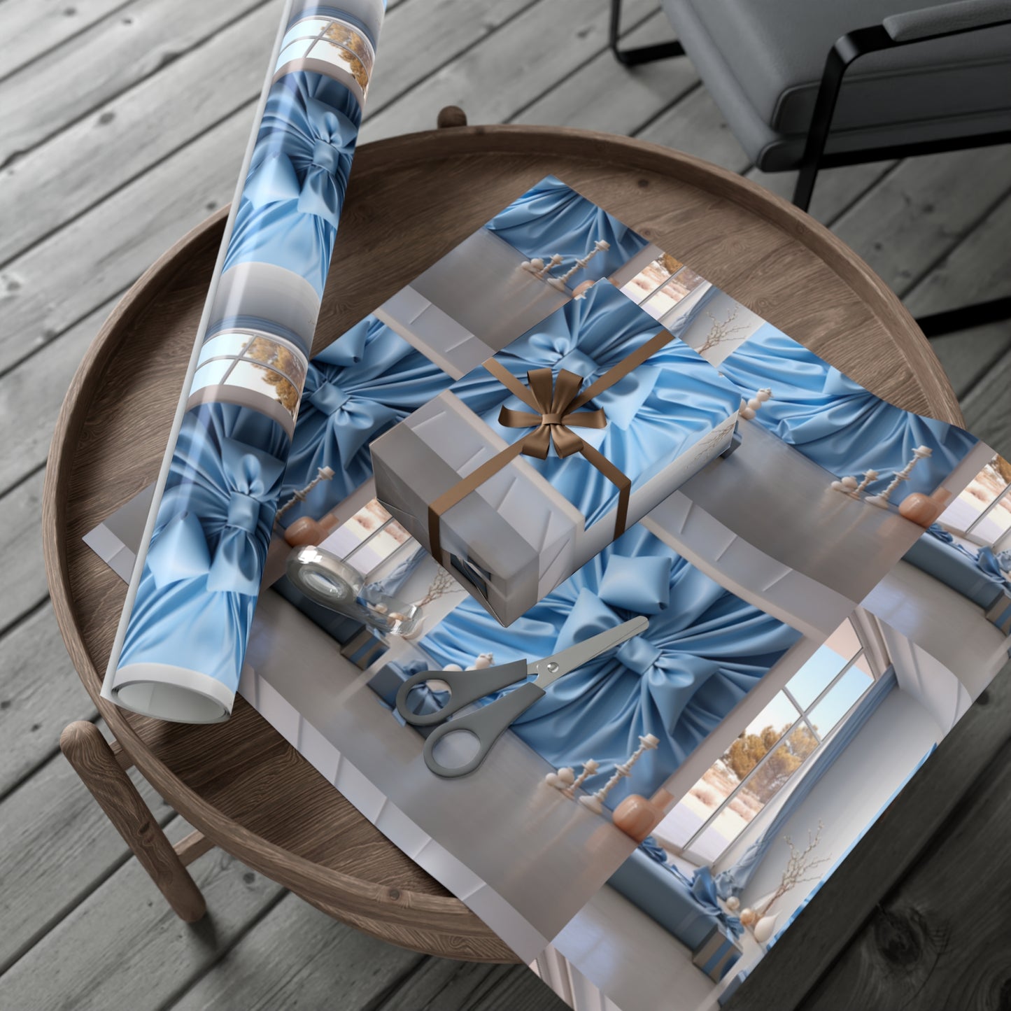 Elegant Blue Holiday Wrapping Paper Collection – Elevate Your Gifts with Sophisticated Style