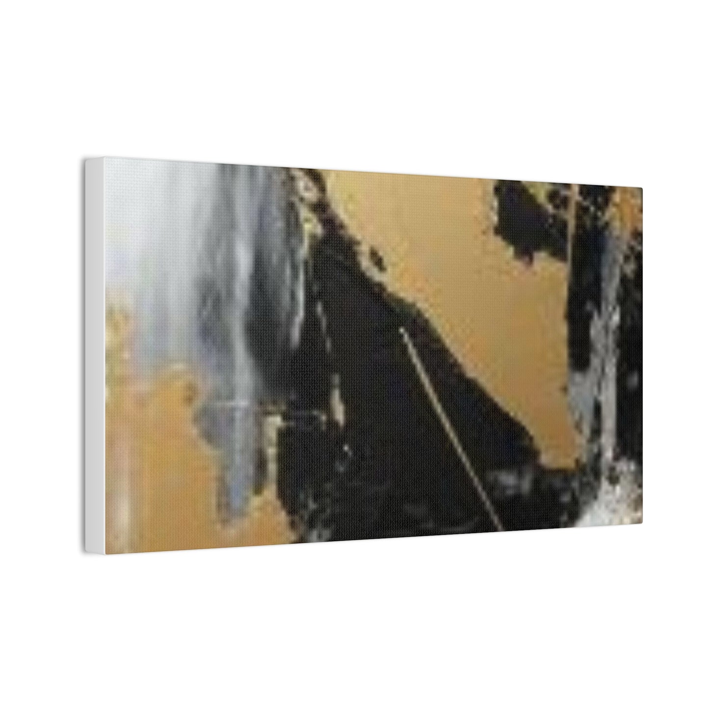 Gold and Black Elegance: A Symphony of Sophistication Canvas Print