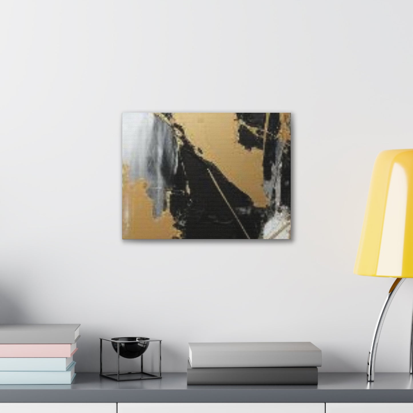 Gold and Black Elegance: A Symphony of Sophistication Canvas Print