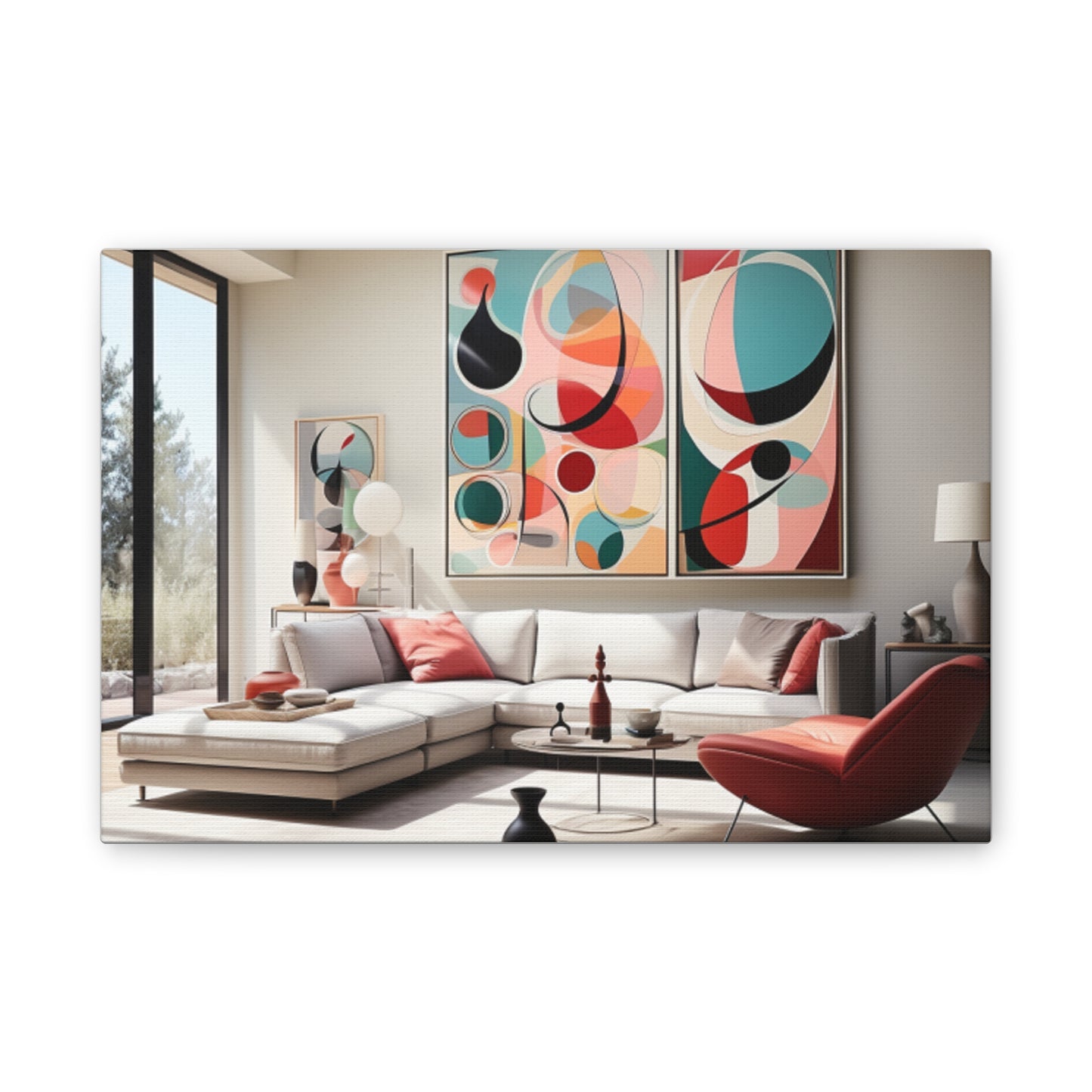 Timeless Elegance: Refined Pink Hues Canvas Print for Sophisticated Living Spaces