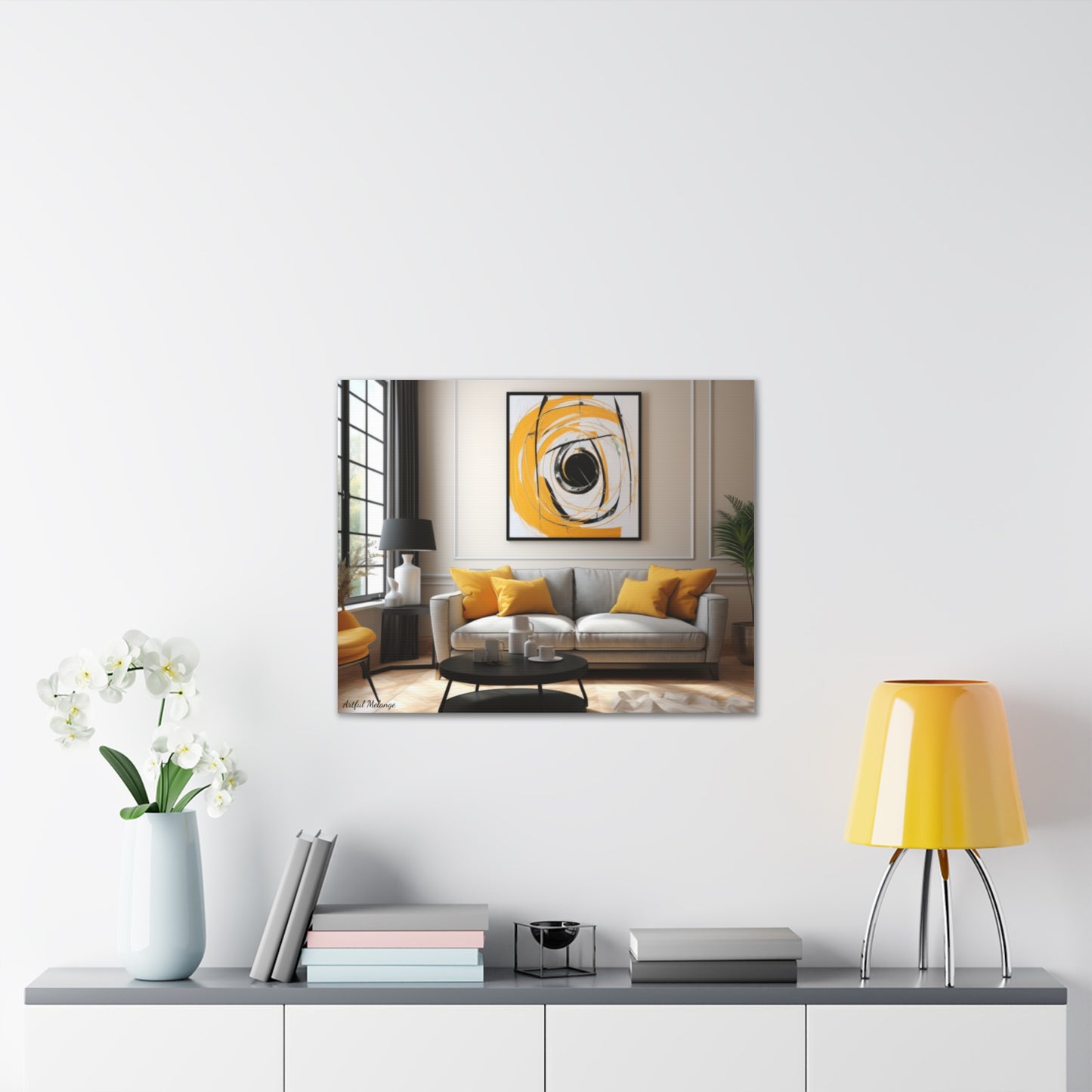 Timeless Elegance: Refined Yellow Hues Canvas Print for Sophisticated Living Spaces