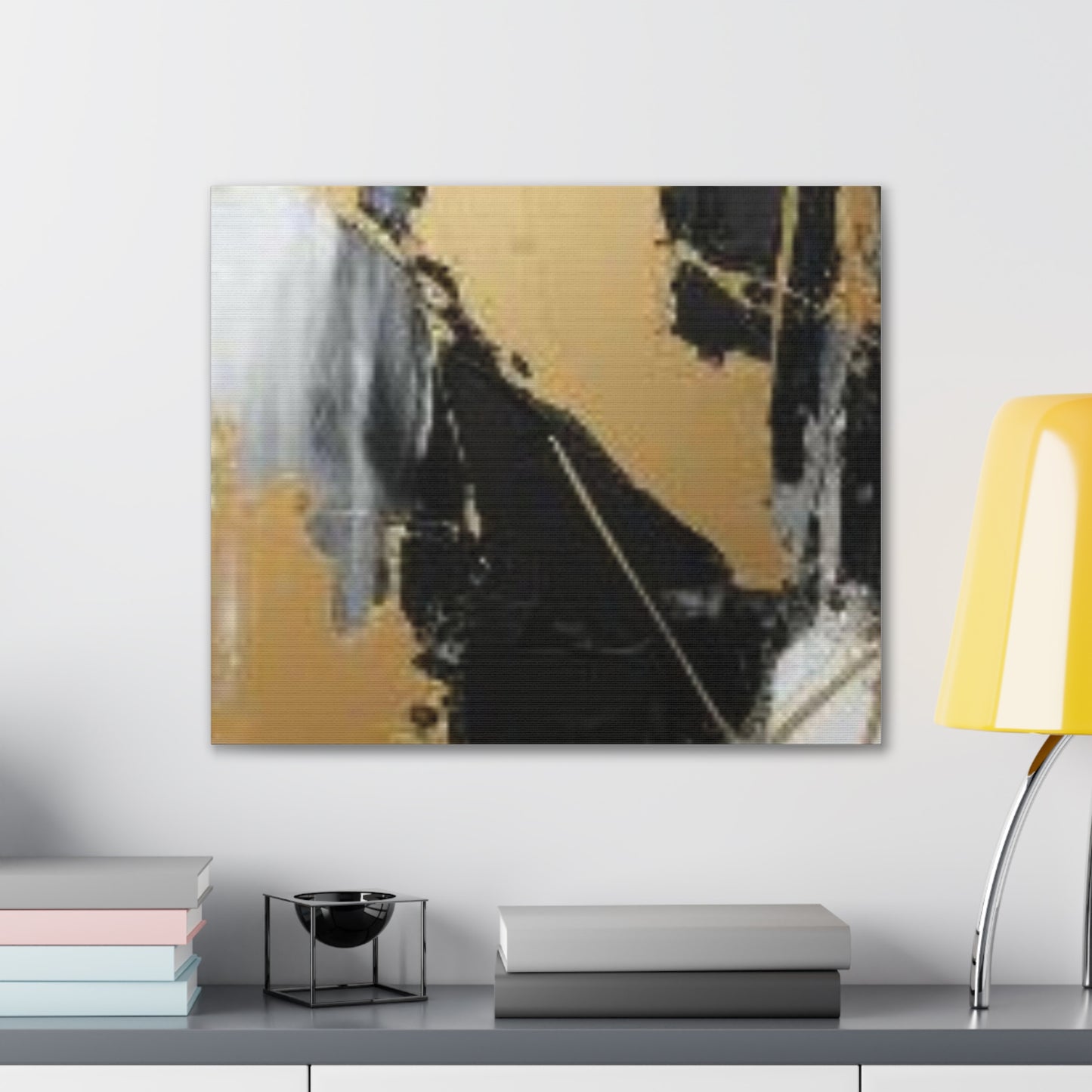 Gold and Black Elegance: A Symphony of Sophistication Canvas Print