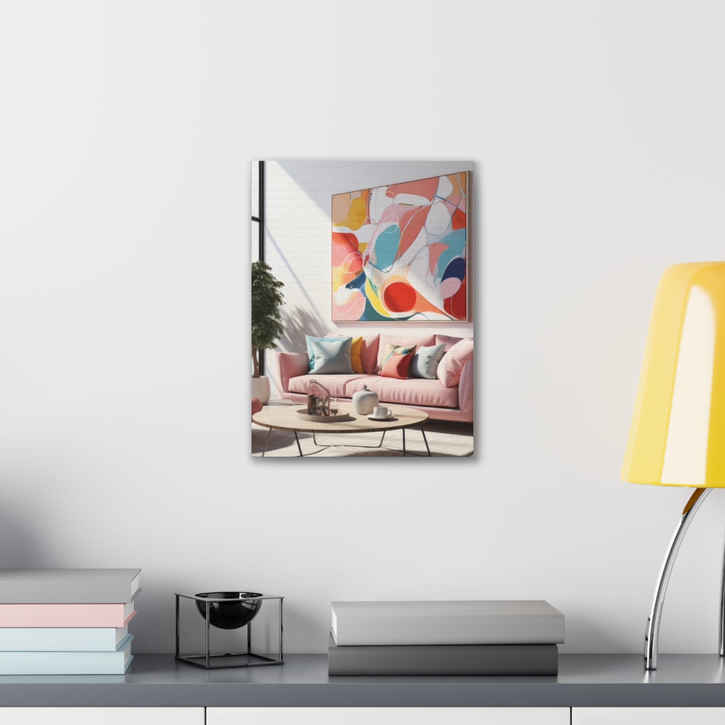 Timeless Elegance: Refined Pink Hues Canvas Print for Sophisticated Living Spaces