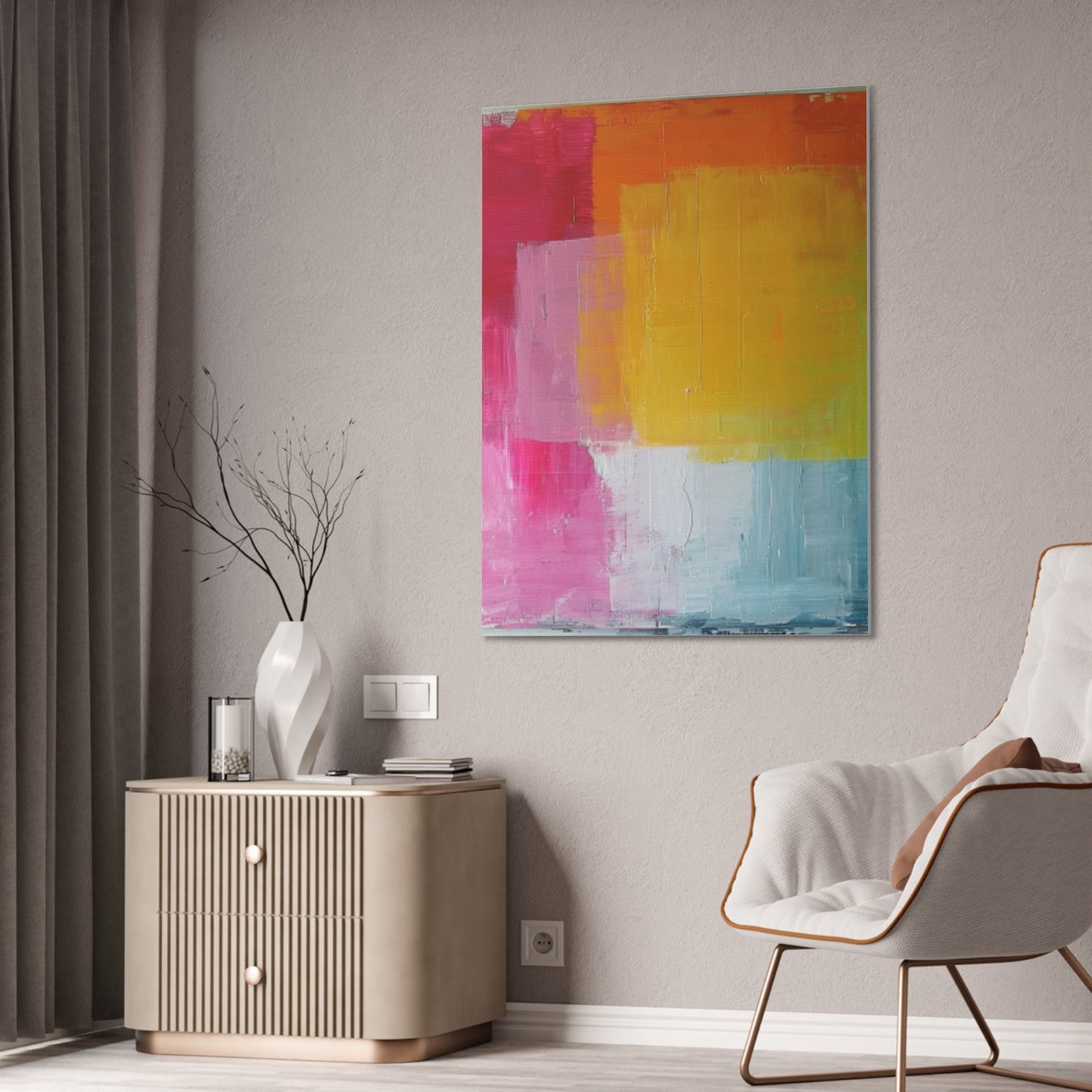 Primary Elegance: A Symphony of Sophistication Canvas Print