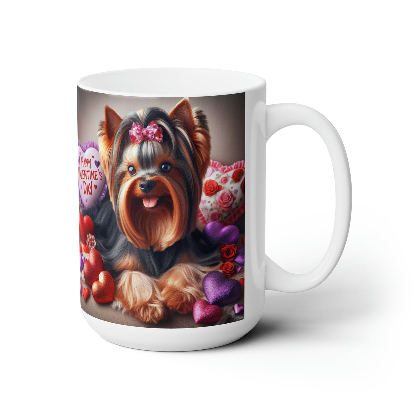 Love Paws- Yorkshire Terrier Valentine's Day Mug 15oz