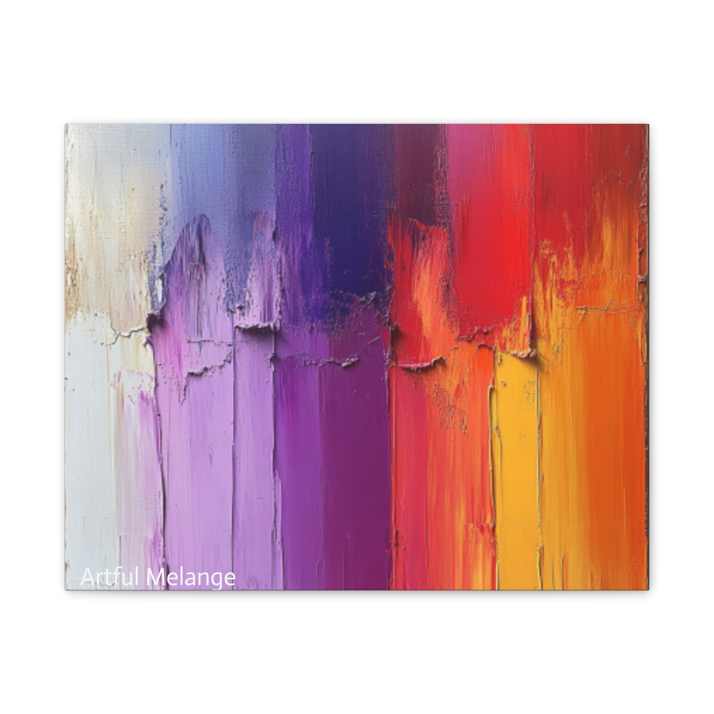 Acrylic Abstract Canvas Print - Homage to the Divine Nine/Red White Purple and Gold 4