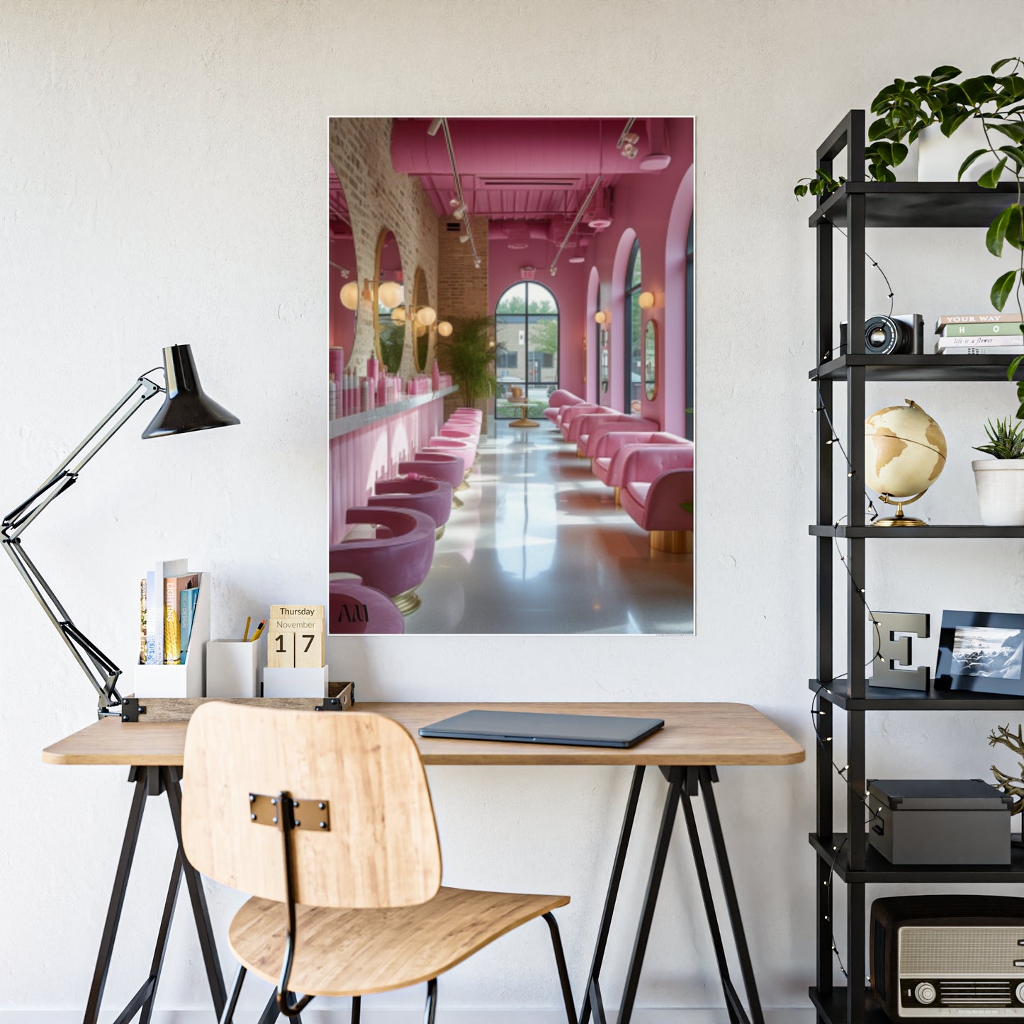 Black Hair Salon Interiors: Poster Prints Celebrating Style