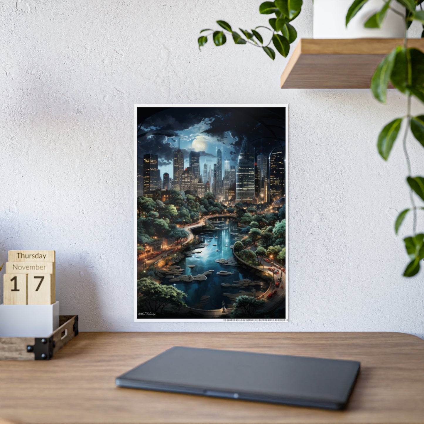 Skyline Vista: Hyper-Realistic 3D Cityscape Posters