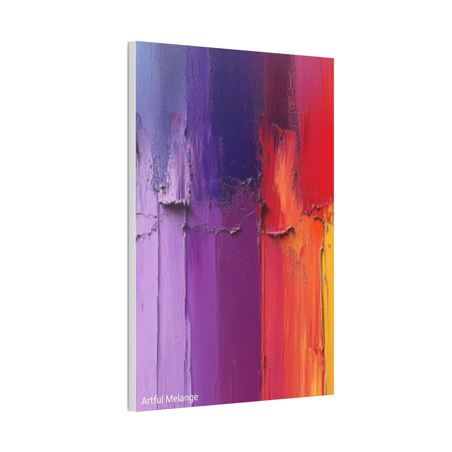 Acrylic Abstract Canvas Print - Homage to the Divine Nine/Red White Purple and Gold 4