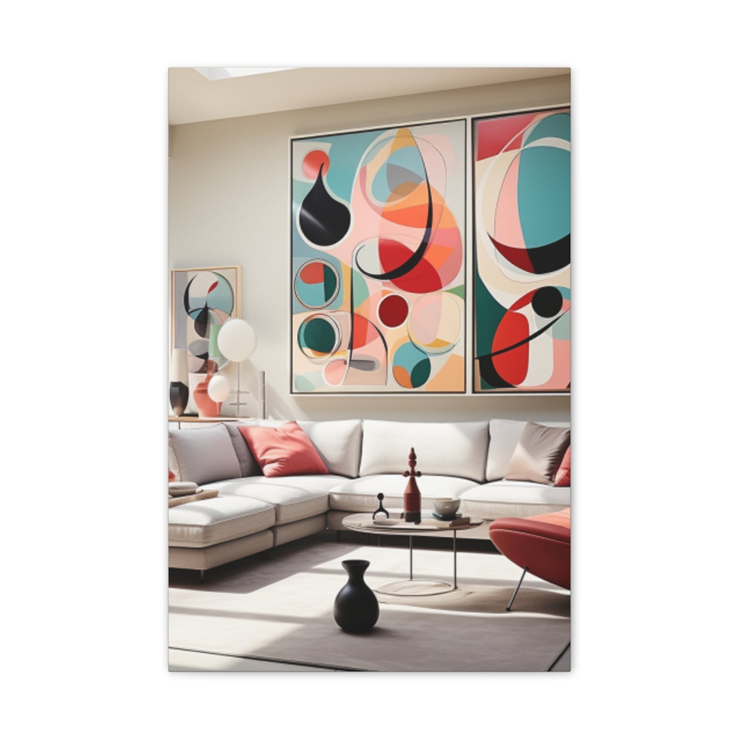 Timeless Elegance: Refined Pink Hues Canvas Print for Sophisticated Living Spaces