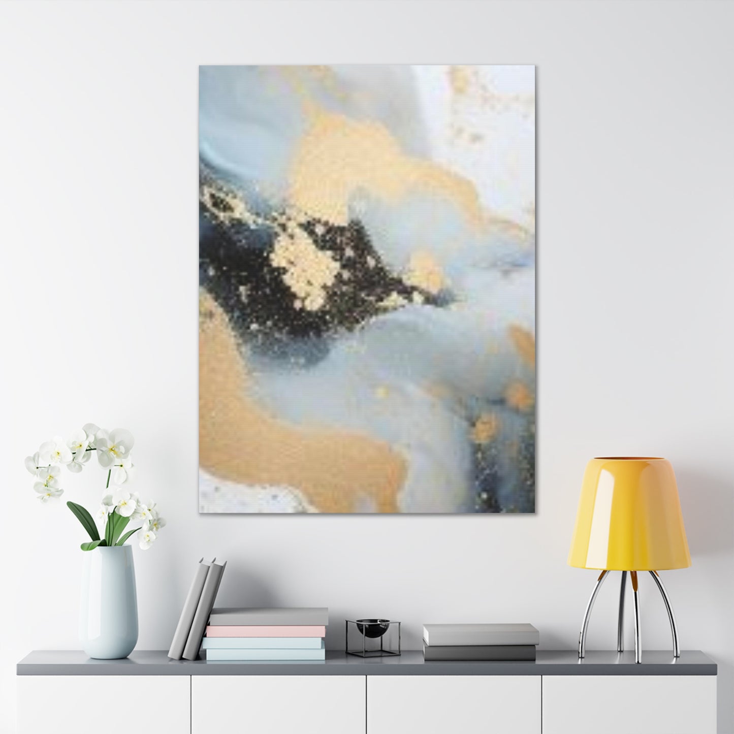 Gold and Black Elegance: A Symphony of Sophistication Canvas Print