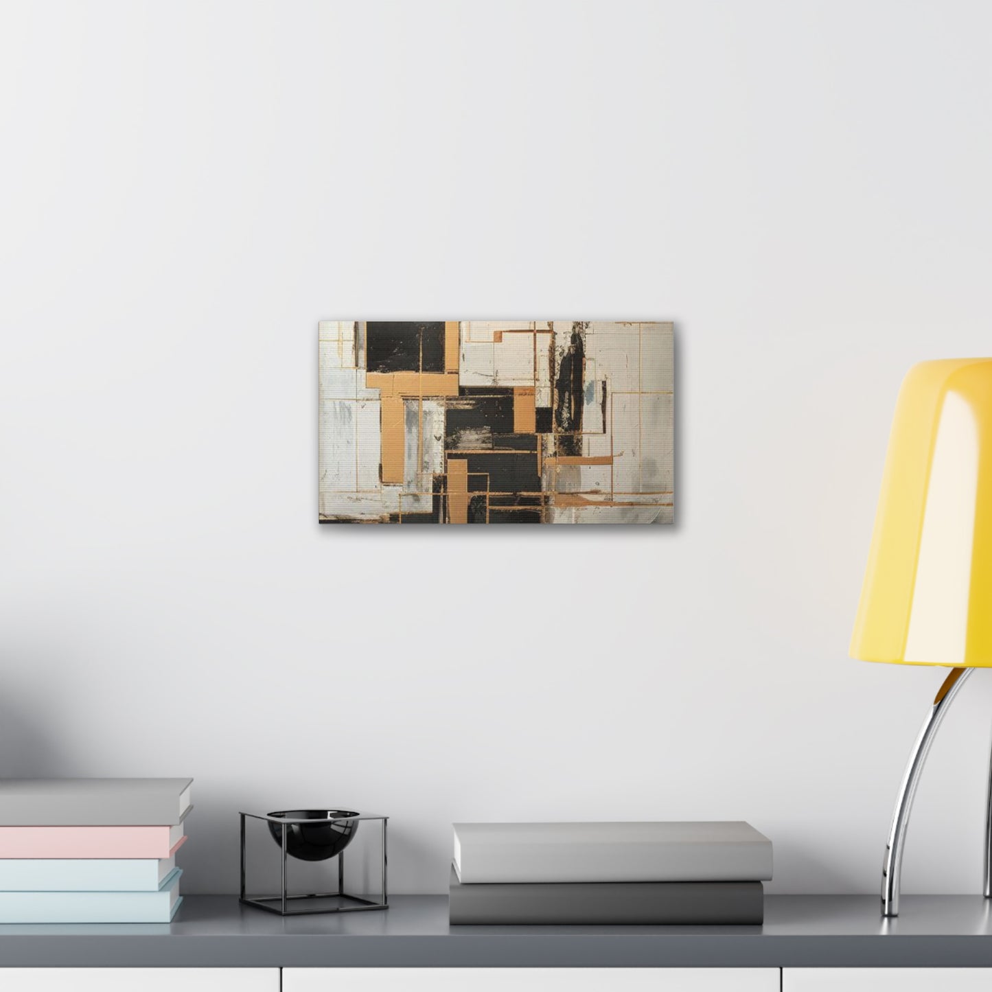 Gold and Black Elegance: A Symphony of Sophistication Canvas Print