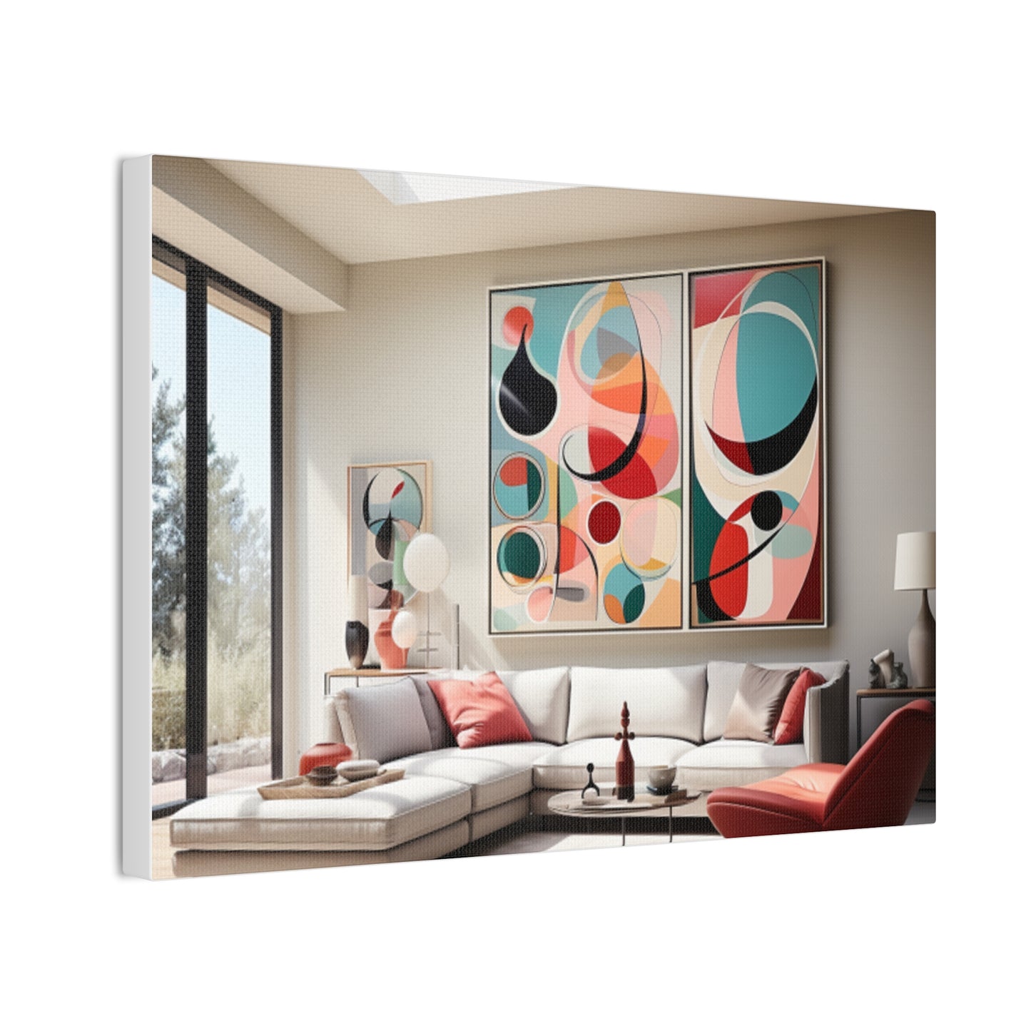 Timeless Elegance: Refined Pink Hues Canvas Print for Sophisticated Living Spaces