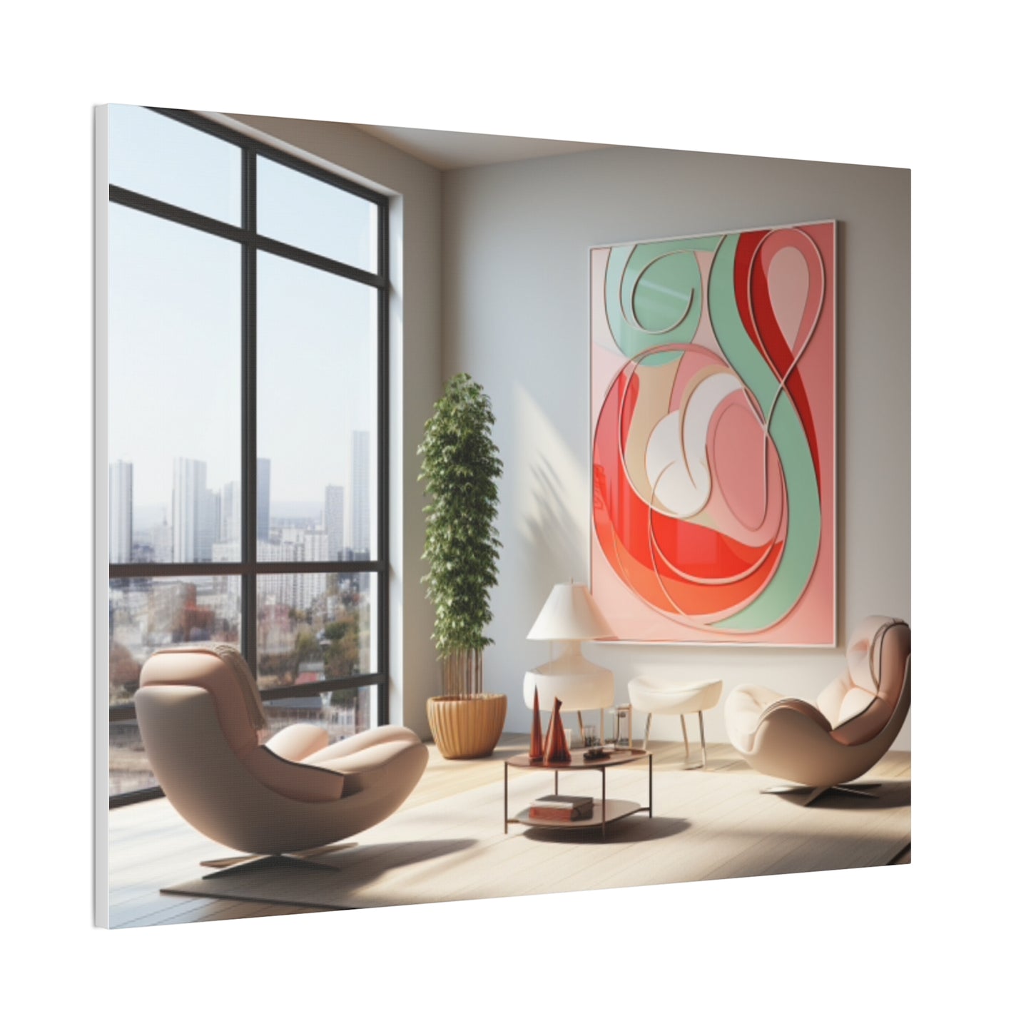 Timeless Elegance: Refined Pink Hues Canvas Print for Sophisticated Living Spaces