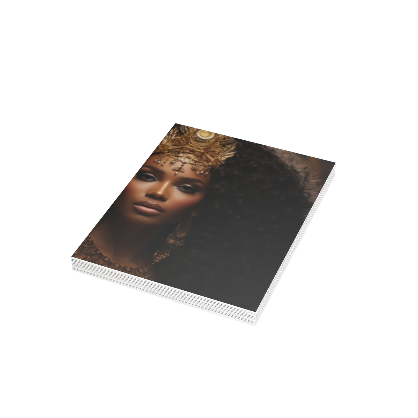 A Tapestry of Grace: Note Cards Showcasing Regal Black Women as African Royalty (1, 10, 30, and 50pcs)