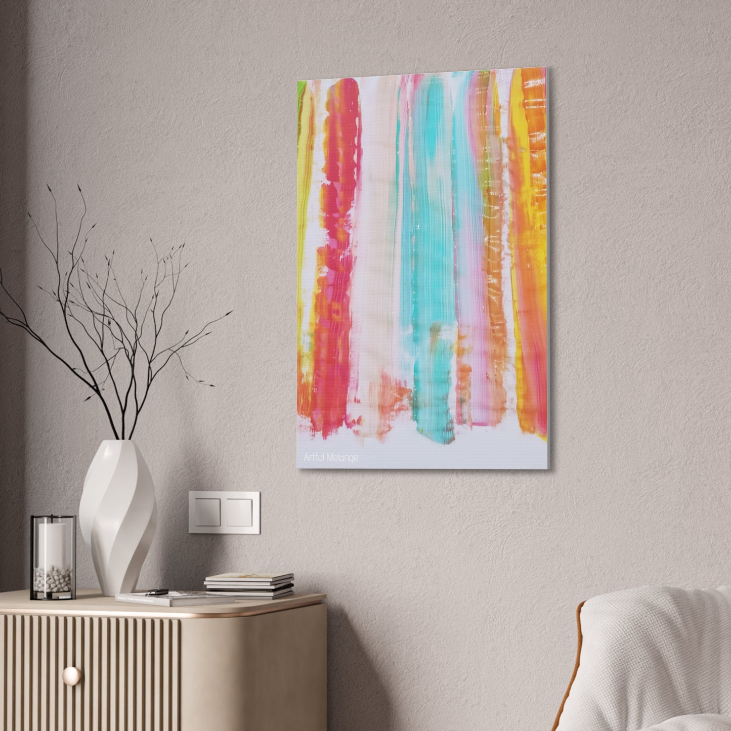 Primary Elegance: A Symphony of Sophistication Canvas Print