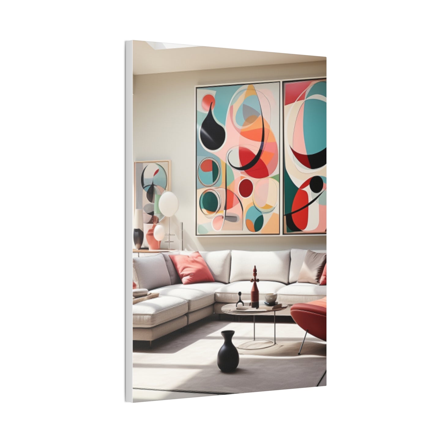 Timeless Elegance: Refined Pink Hues Canvas Print for Sophisticated Living Spaces