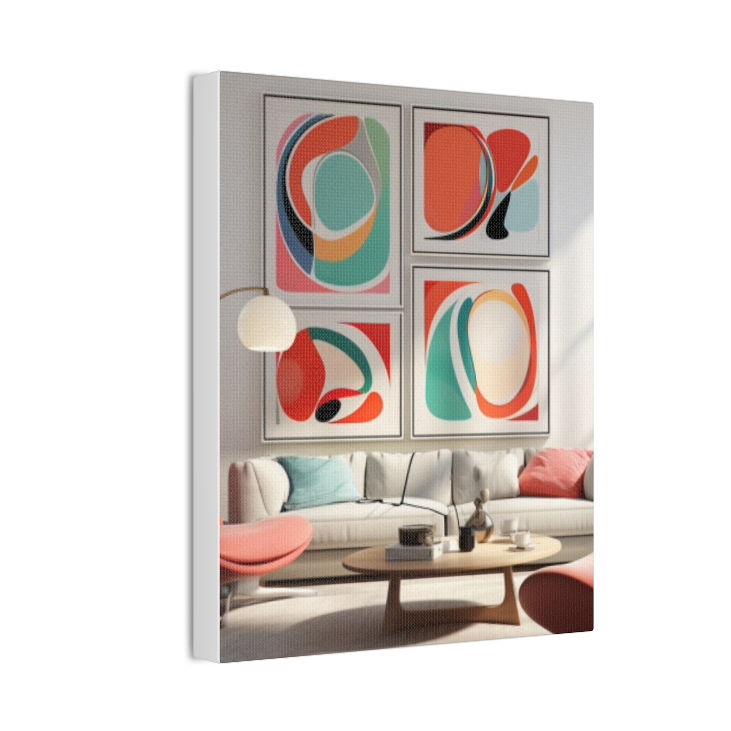 Timeless Elegance: Refined Pink Hues Canvas Print for Sophisticated Living Spaces