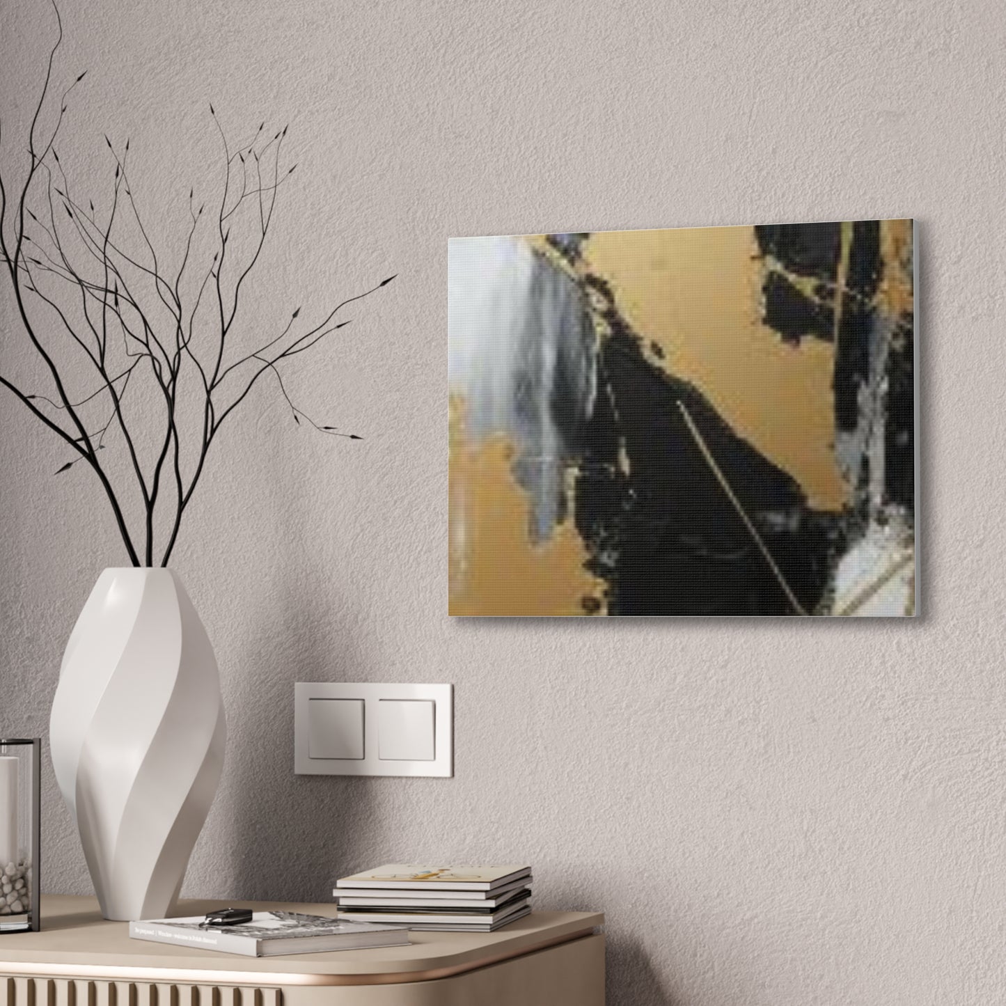 Gold and Black Elegance: A Symphony of Sophistication Canvas Print