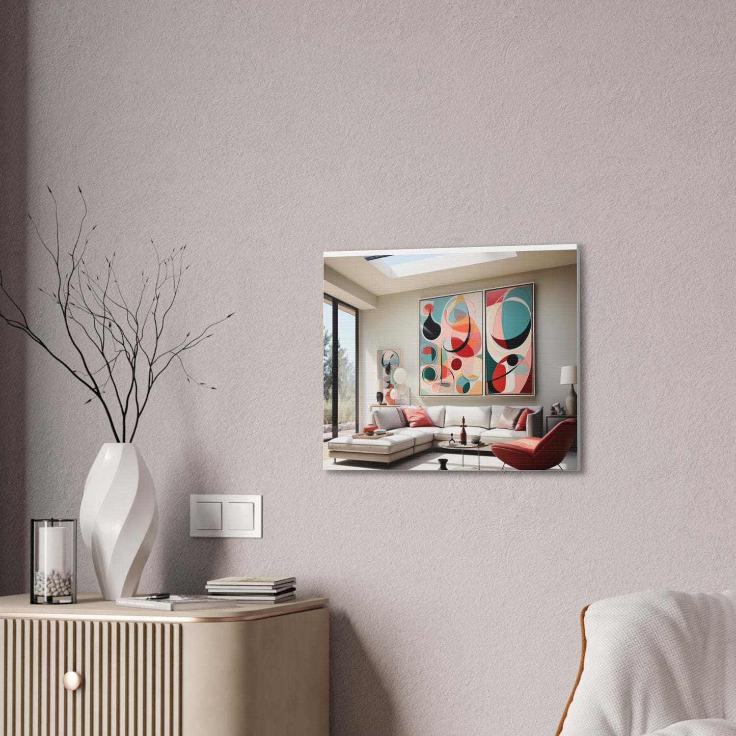 Timeless Elegance: Refined Pink Hues Canvas Print for Sophisticated Living Spaces