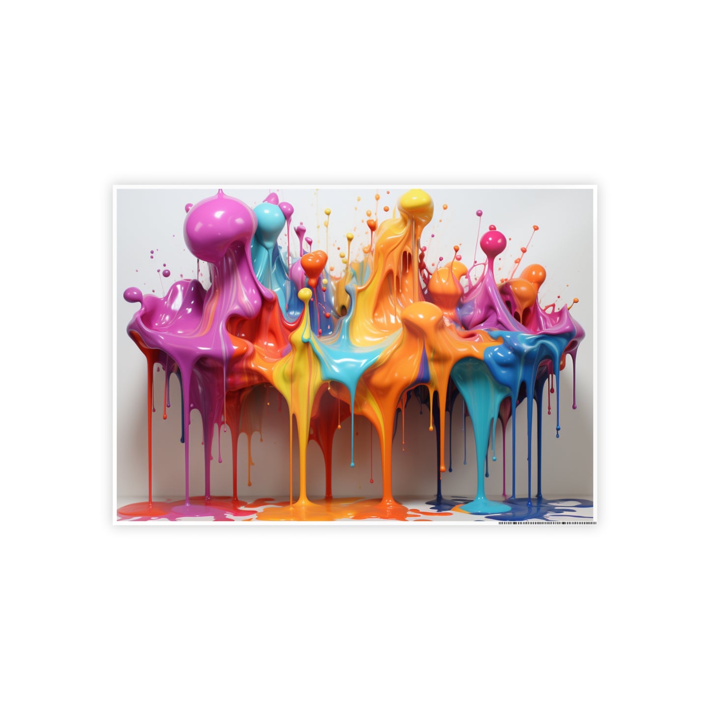 Gleaming Acrylic Abstract Poster: A Spectrum of Colorful Elegance