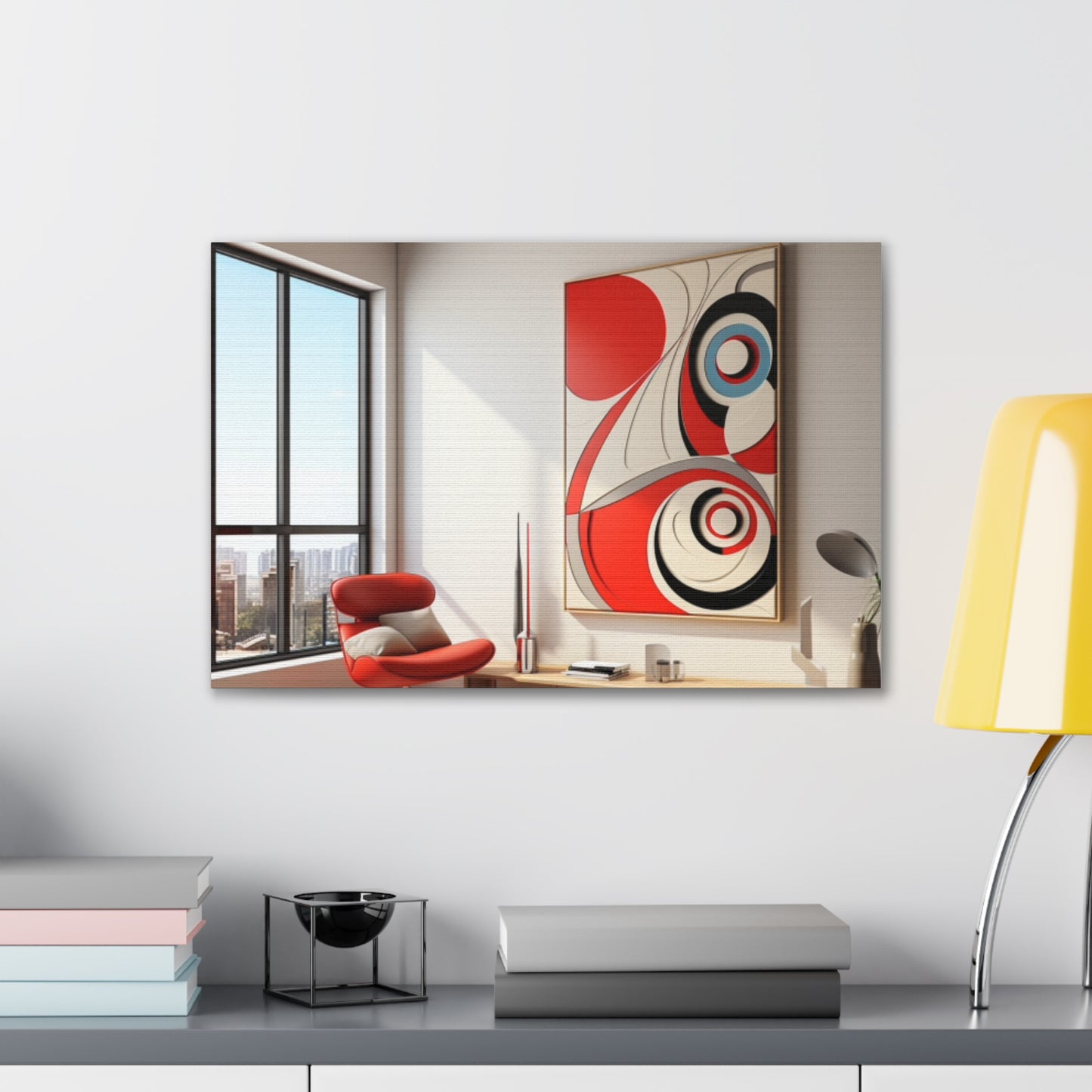 Crimson Elegance: A Symphony of Sophistication Canvas Print