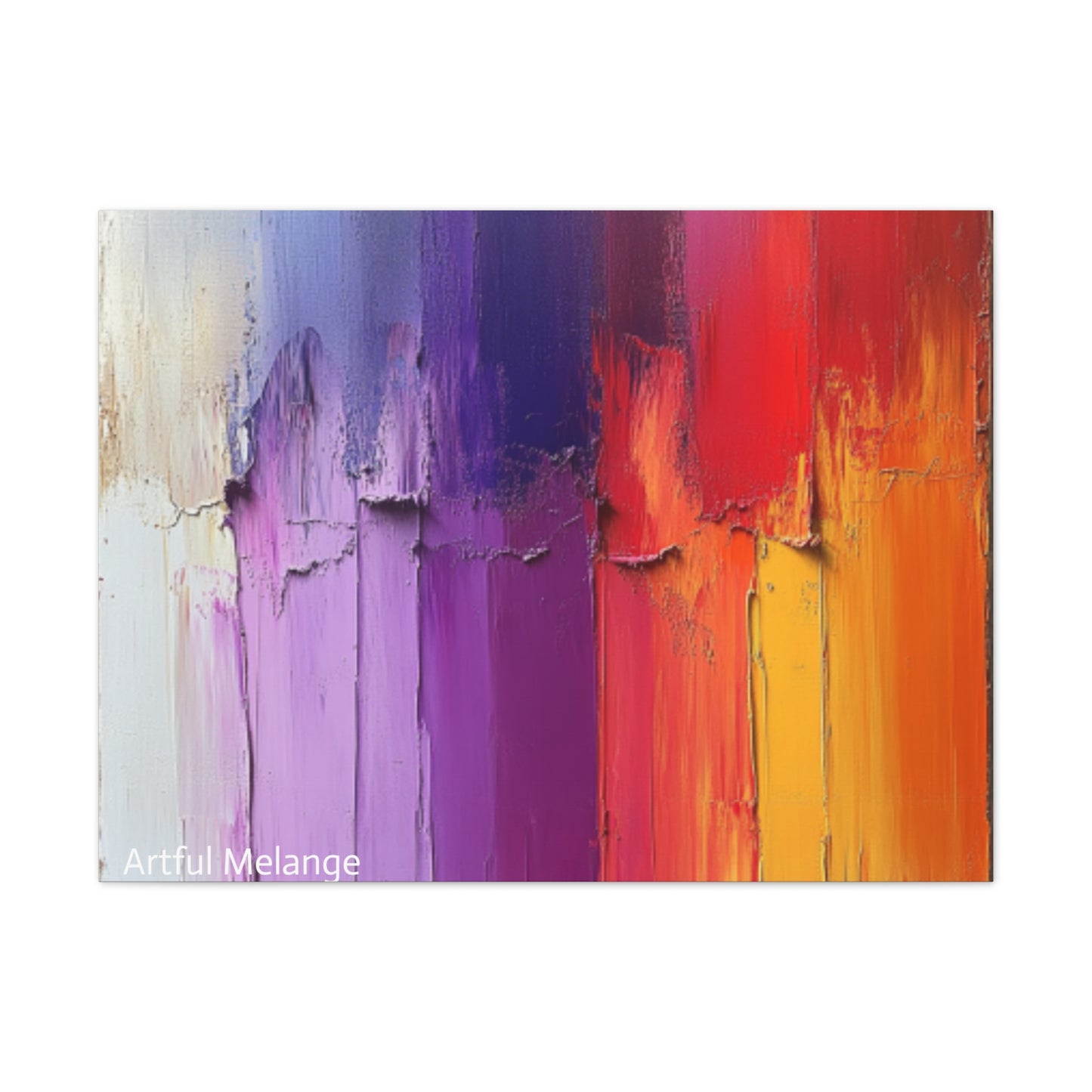 Acrylic Abstract Canvas Print - Homage to the Divine Nine/Red White Purple and Gold 4