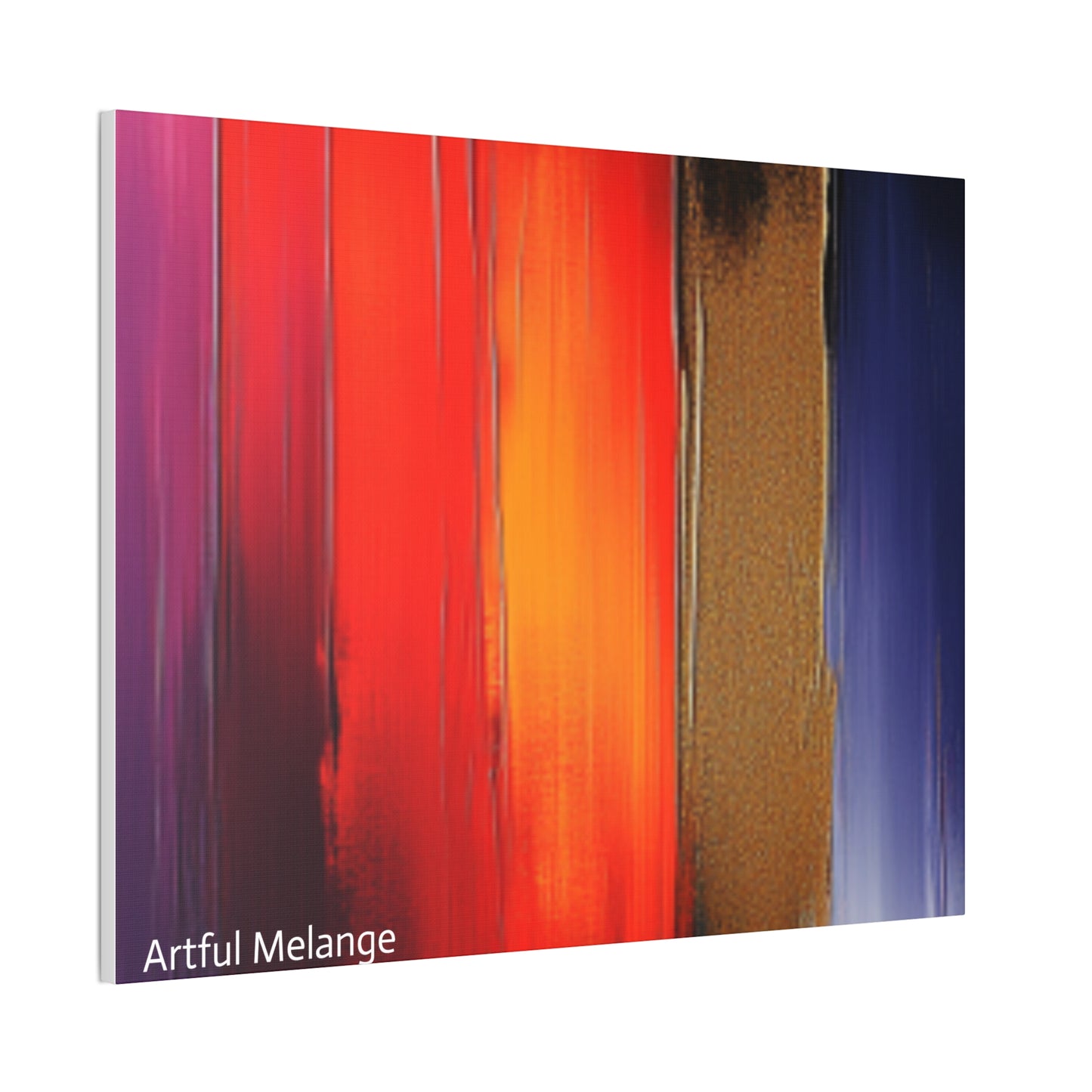 Acrylic Abstract Canvas Print - Homage to the Divine Nine/Red White Purple and Gold 3