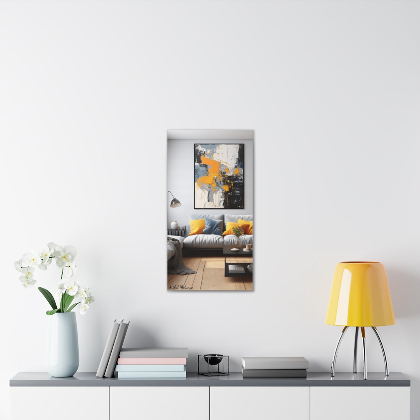 Timeless Elegance: Refined Yellow Hues Canvas Print for Sophisticated Living Spaces