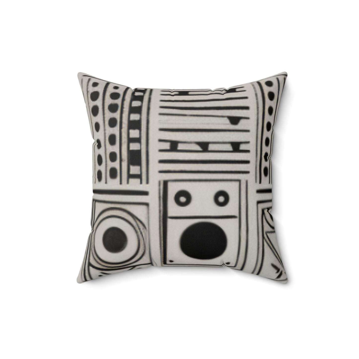 African Mud Cloth Design Square Pillow