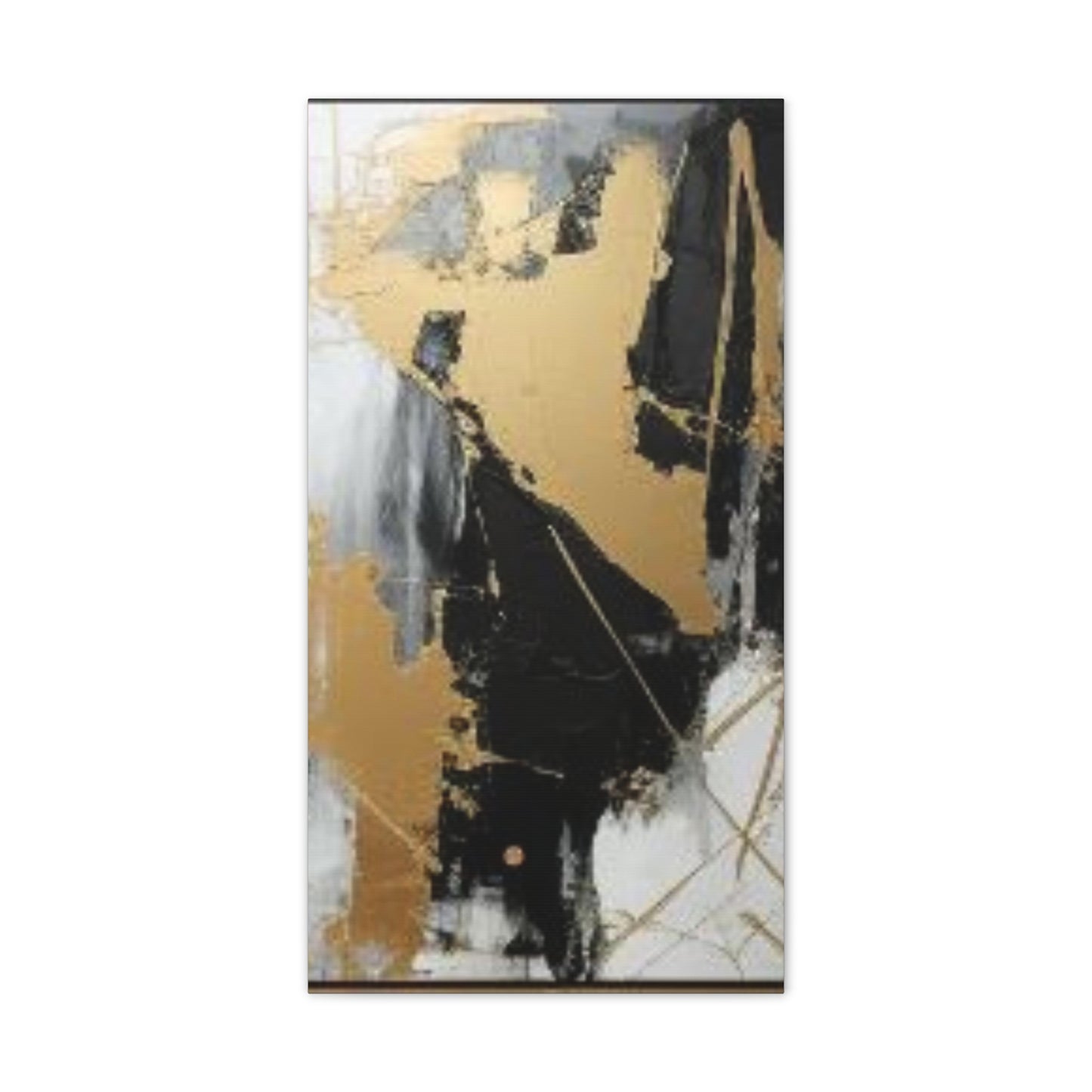 Gold and Black Elegance: A Symphony of Sophistication Canvas Print