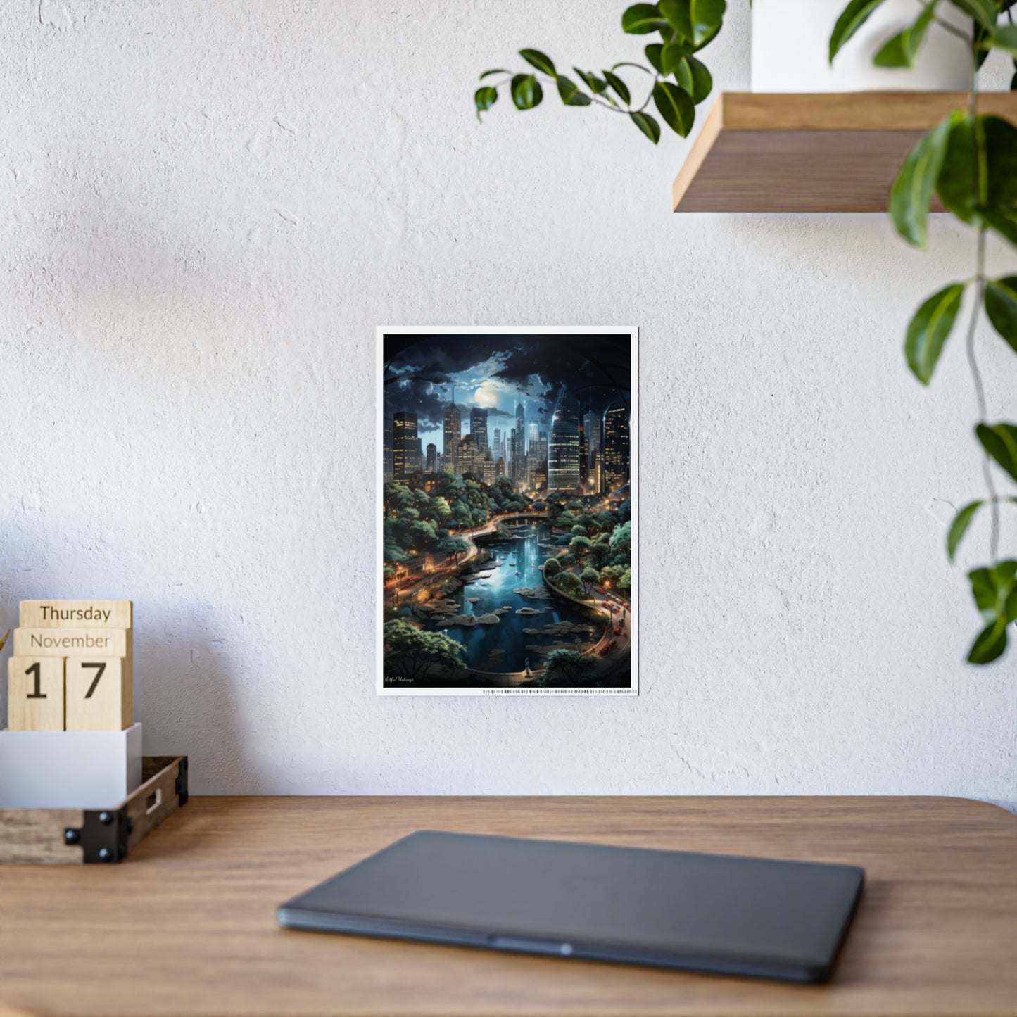 Skyline Vista: Hyper-Realistic 3D Cityscape Posters